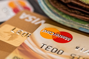 two credit cards meant to show consumer confidence in spending