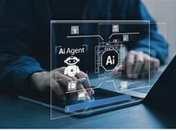 a virtual screen showing AI models and AI agents to represent a productivity mirage